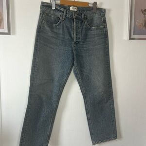 Agolde Faded Blue Straight Jeans